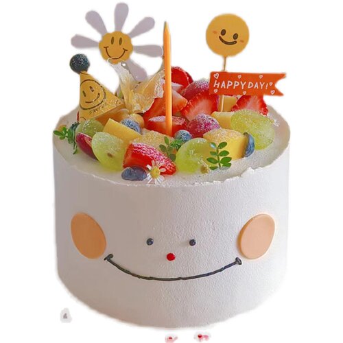 ns风烘焙蛋糕装饰春日亮片蝴蝶结彩虹HB插牌小清新粉嫩生日插件 - 图2