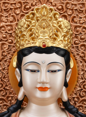 坚牢地神铜像家用寺庙供奉摆件