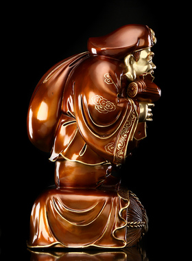 大黑天密宗招手三面佛像家用财神