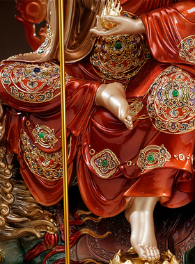 纯铜谛听地藏王佛像摆件