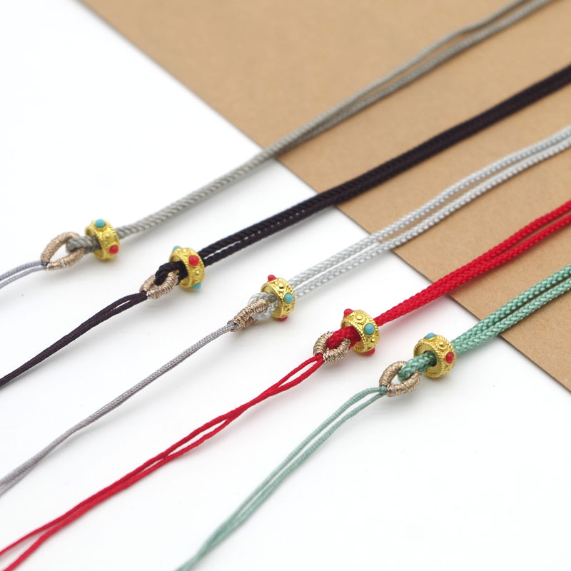 如意绳绕线白玛瑙编织吊坠挂绳diy饰品绳玉器项链绳高货藏式项链 - 图2