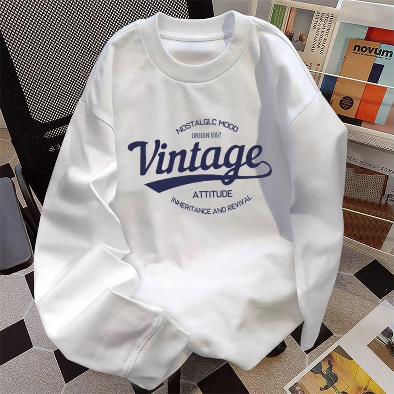 广州十三行外贸尾货~清仓潮牌ins潮牌重磅纯棉长袖t恤男女秋冬季 - 图0