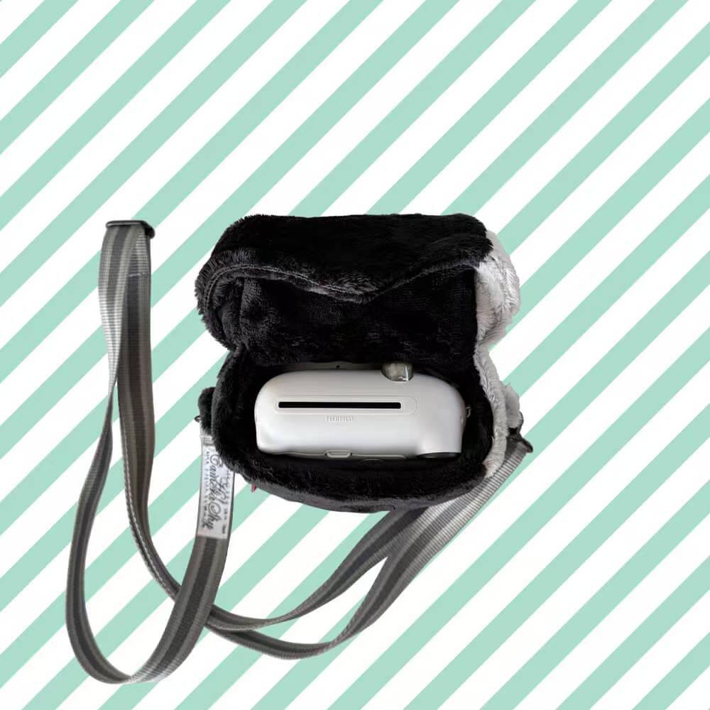 复古拍立得造型相机包毛绒手机CCD斜挎包日本GLADEE原创幽默设计 - 图1