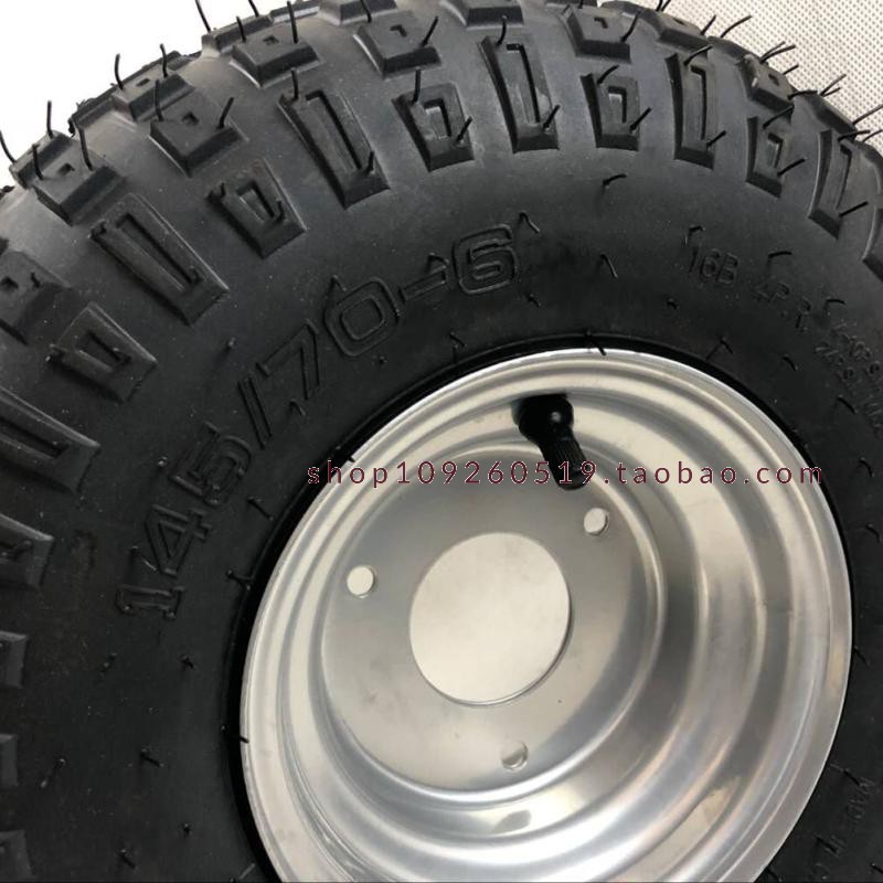 卡丁车配件 四轮沙滩车145/70-6寸越野真空轮胎 6寸方块轮胎轮毂 - 图0