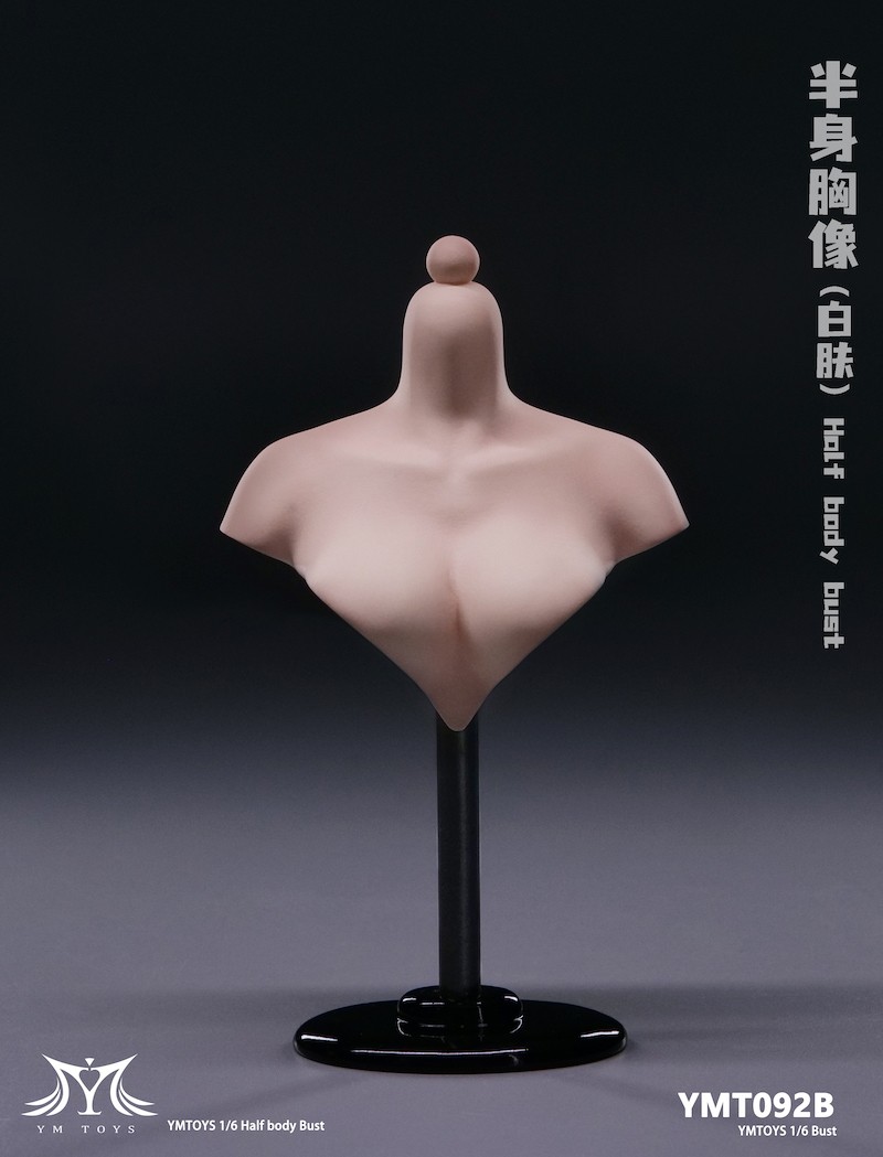 现货YMTOYS 1/6兵人半身胸像展示台 YMT092/ymt093女头雕展示支架 - 图0