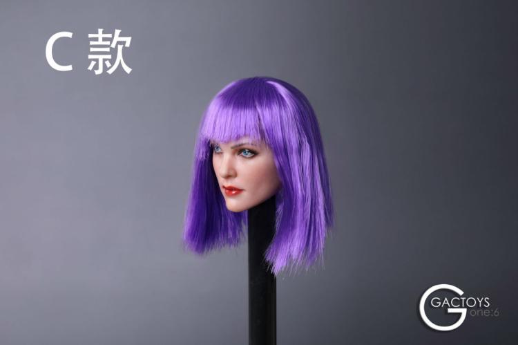 1/6欧美冷酷女性头雕模型GACTOYS GC019共7个款现货适合包胶素体