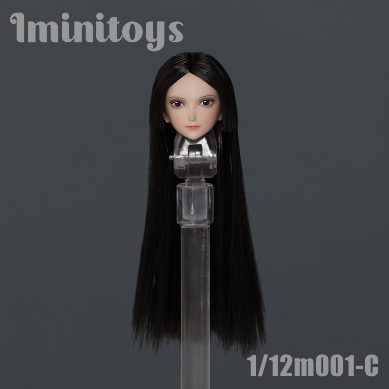 Iminitoys 1/12女兵人 m001 动漫美女头雕 可爱美少女 四款 现货