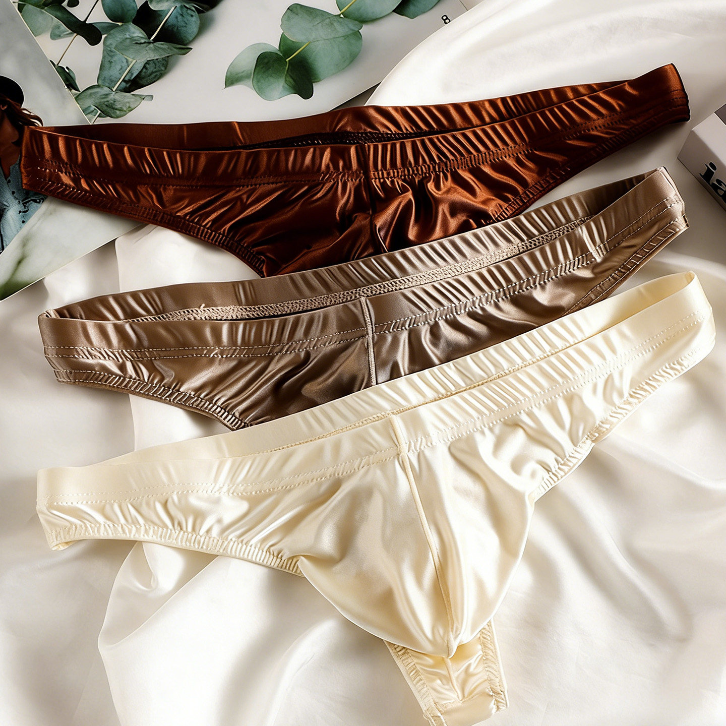 内裤男士冰丝 高级感缎面性感T字裤青年男生个性单丁裤男丁字裤,淘宝优惠券,粉丝福利购,淘宝优惠卷