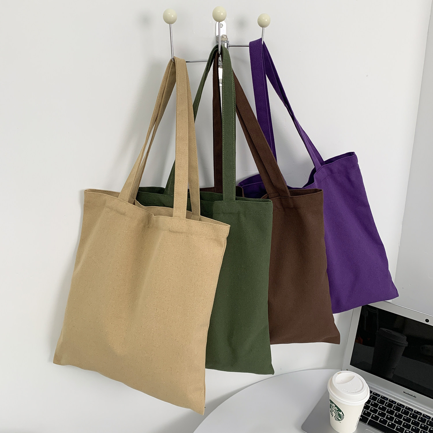 空白纯色帆布袋定做女单肩大容量托特包彩色帆布袋定制logo图案,淘宝优惠券,粉丝福利购,淘宝优惠卷