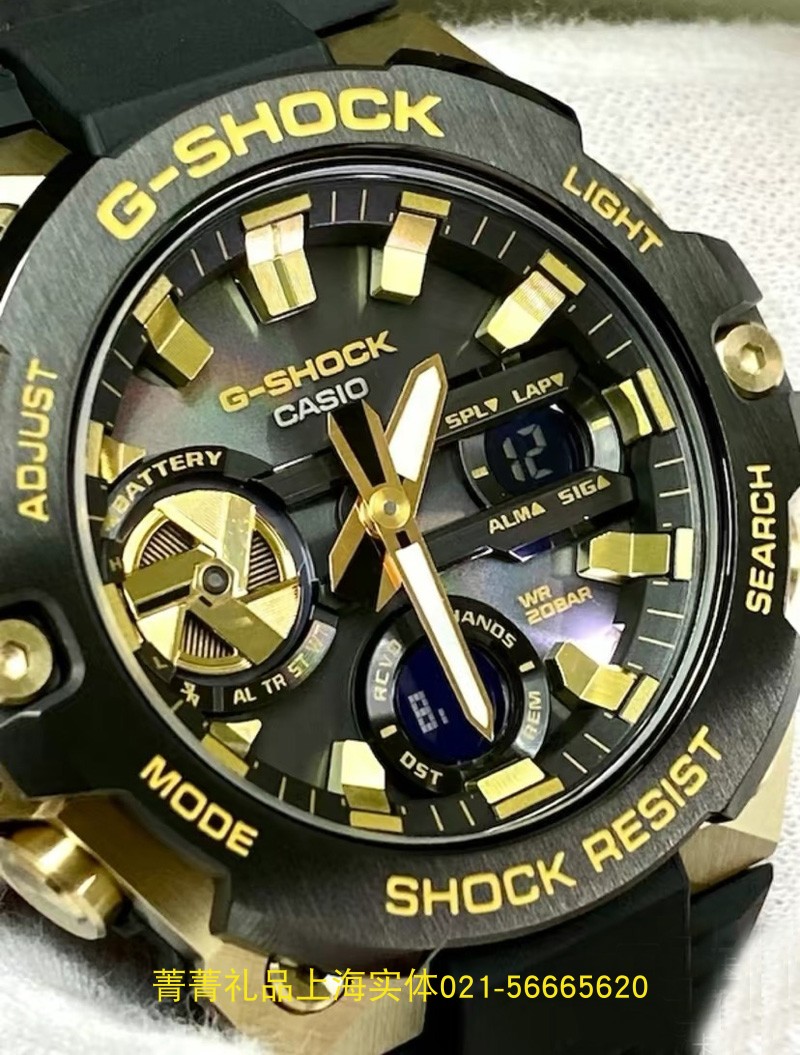 卡西欧手表男GST-B400GB-1A9黄金时代太阳能蓝牙运动腕表钢铁之心 - 图2