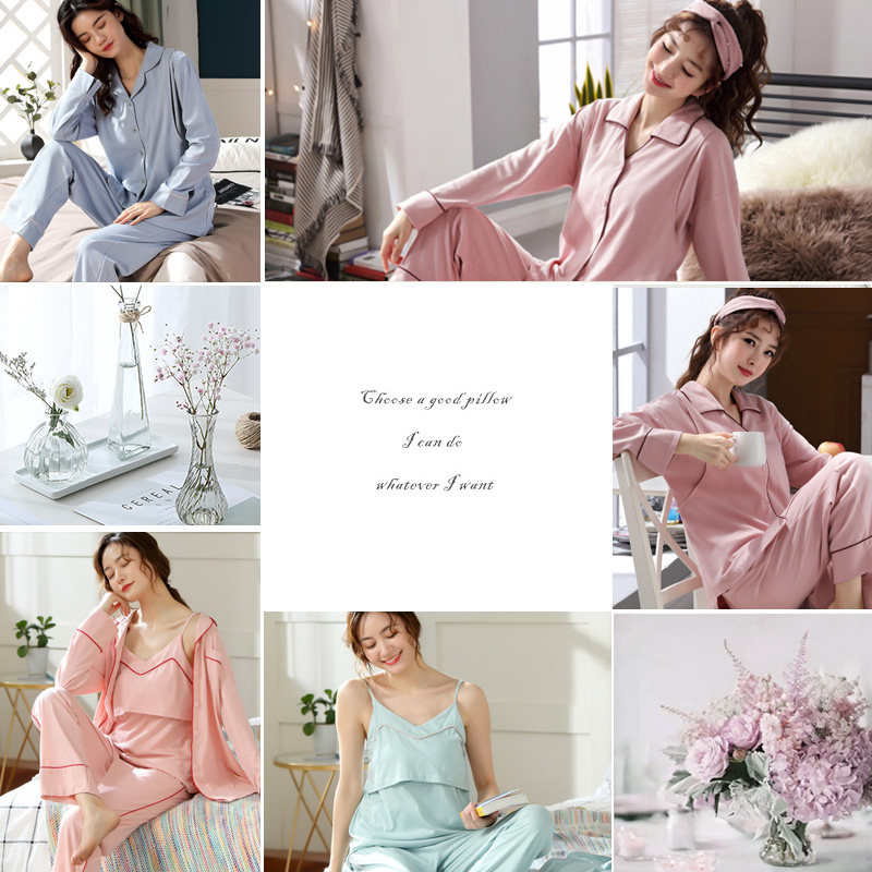 月子服夏薄款纯棉产后8月透气睡衣 bloomom满开哺乳衣/月子服