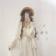 ເສື້ອຢືດແບບໂບຮານ Super fairy shawl ແຂນຍາວ lace cardigan
