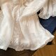 ເສື້ອຍືດຄໍ V-neck lace ທີ່ມີຄຸນນະພາບສູງ embroidered top