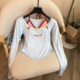Pure wish style high quality fake two piece bottoming shirt