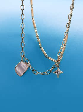 MSOU母贝项链星月系列纯银新款