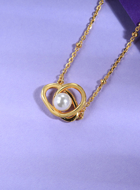 MSOU气质珍珠项链简约现代优雅气质女925纯银