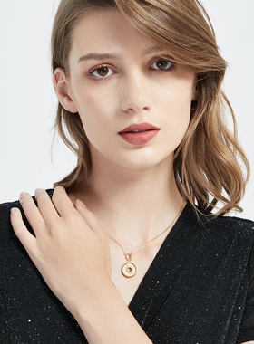 守护神金币项链原创轻奢吊坠