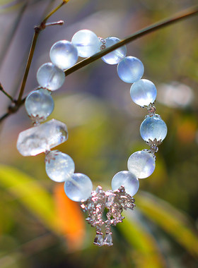 冰川海蓝宝水晶手链蓝针随行  0318春分节专属