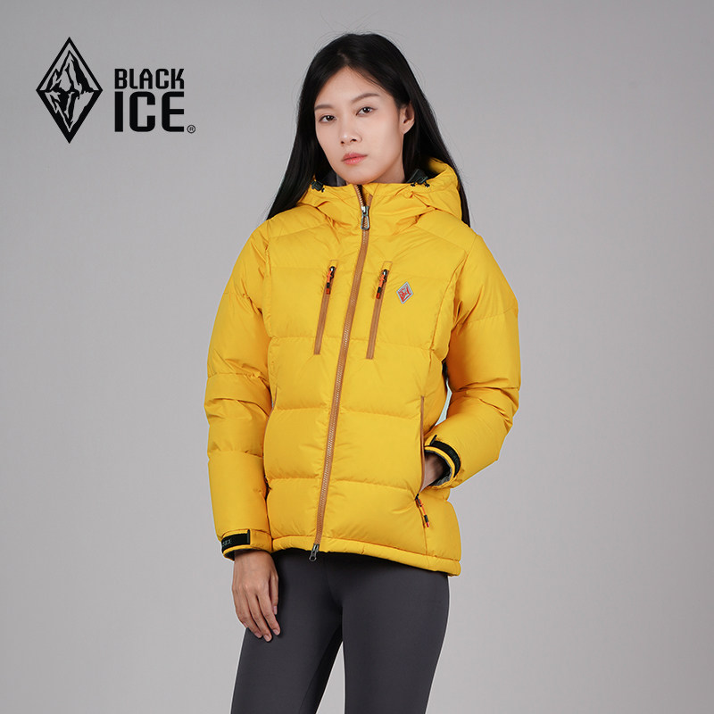 黑冰800蓬羽绒服女款冬季厚款户外登山滑雪露营鹅绒连帽外套8614