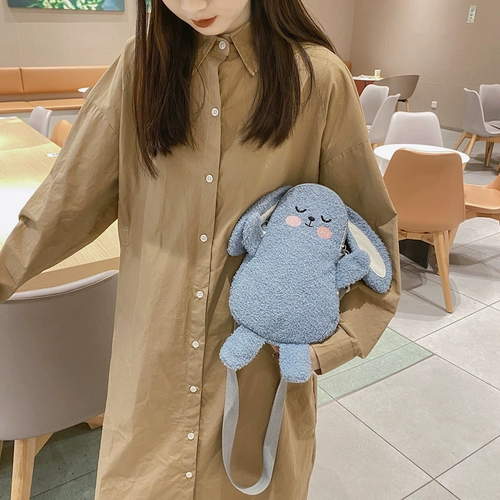 Демисезонный милый мультяшный кролик, сумка на одно плечо, сумка через плечо, цепь