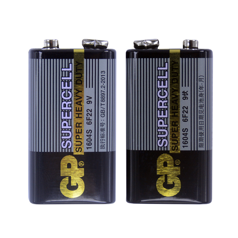 GP超霸 9V电池6F22九伏话筒万能表叠层方块报警器遥控器电池5粒装-图1