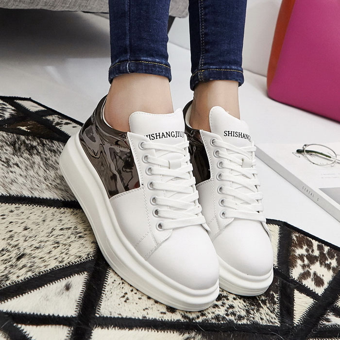 white shoes with thick soles
