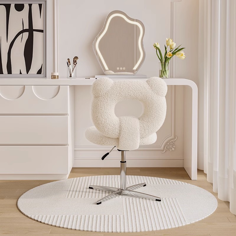 轻奢化妆凳卧室梳妆凳现代简约小户型家用梳妆台椅子高级感美甲凳 - 图1