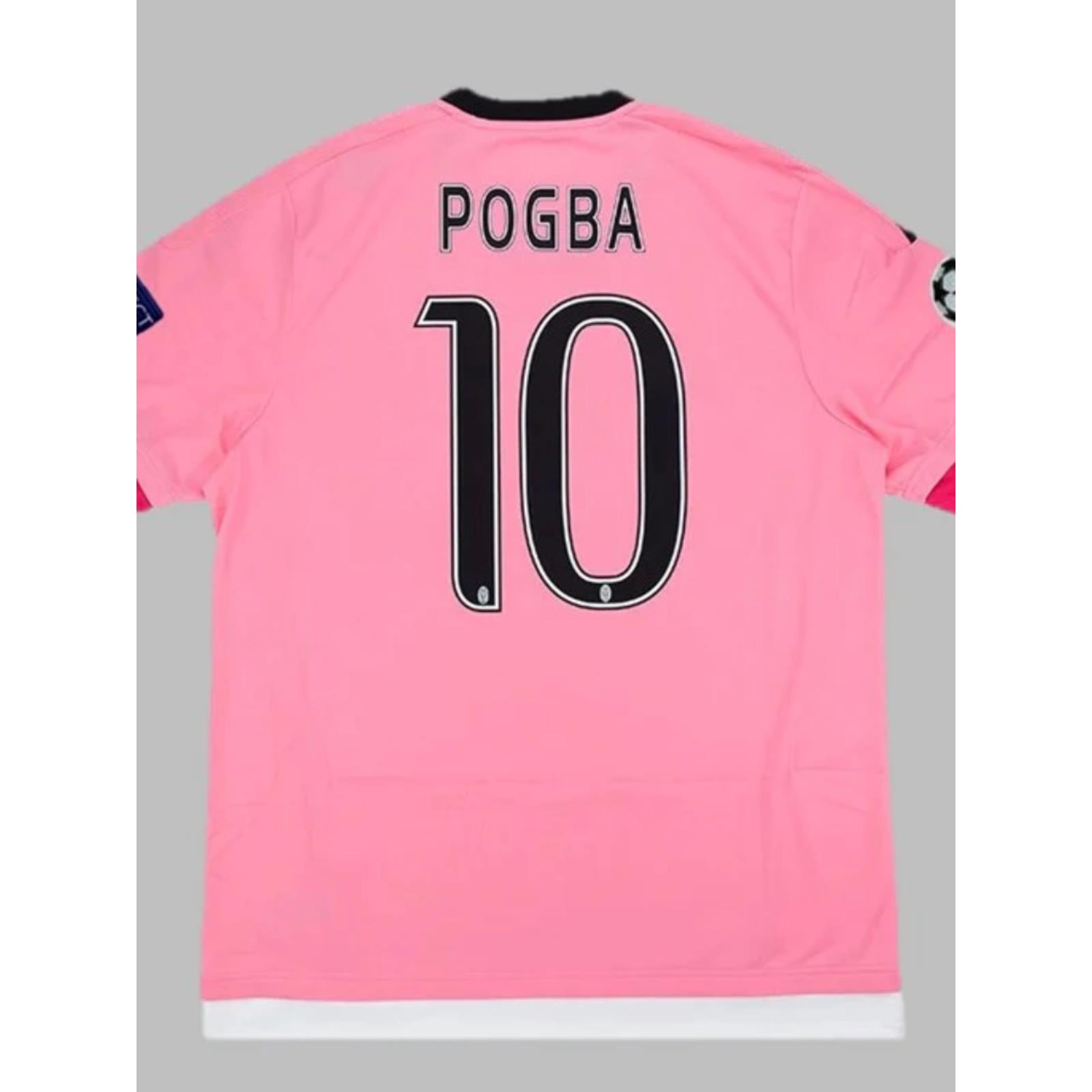 15 16 Retro JUVENTUS Away POGBA DYBALA Pink Vintage Jerseys - 图0