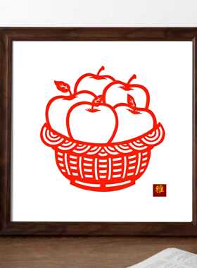 牡丹荷花新年春节传统装饰剪纸