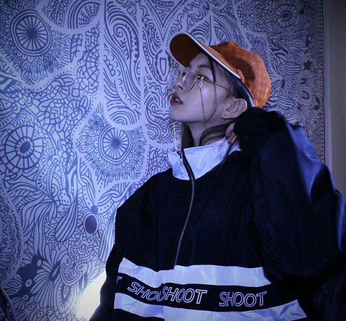 美潮鸭潮牌SHOOT复古ins超火的串标嘻哈街舞冲锋衣男女夹克外套_虎窝淘