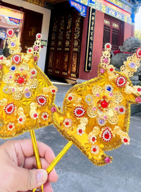 潮汕金花插香炉供佛拜老爷拜神明