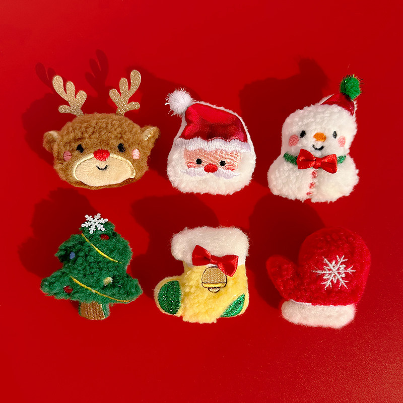 圣诞节胸针女可爱毛绒圣诞树装饰礼物围巾服装别针配饰儿童小礼品,淘宝优惠券,粉丝福利购,淘宝优惠卷