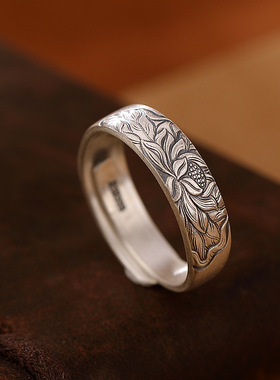 女999足银中国风不掉色戒指复古