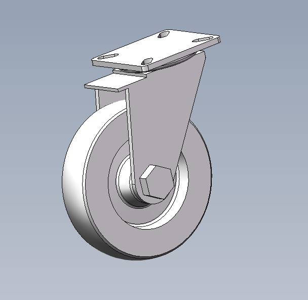 万向直向脚轮3D模型自动化机械设计solidworks模型图sw工业三维-图3