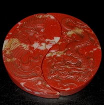 Stone Dragon Feng Qing Dynasty Gossip Town ruler Ruler Scarce Variety Sculpture 2 1000gr Ancient and Antique Old Goods Genuine Products