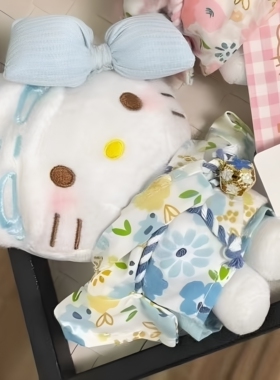 正版hellokitty凯蒂猫毛绒公仔可爱钥匙扣书包娃娃挂饰KT猫钥匙扣