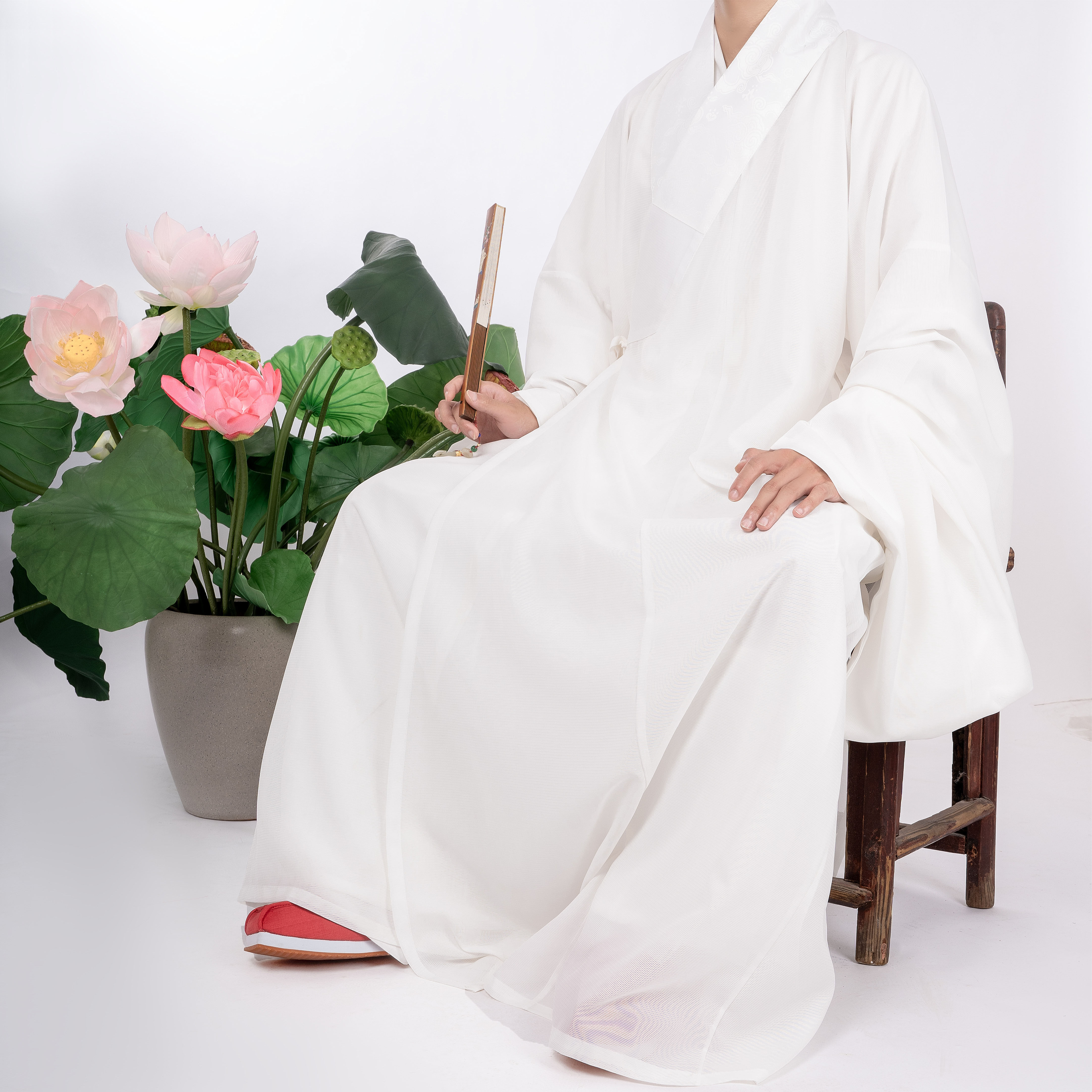 惜物国风 明制传统交领汉服二经绞罗横卧领小袖道袍长衫春夏秋款,淘宝优惠券,粉丝福利购,淘宝优惠卷