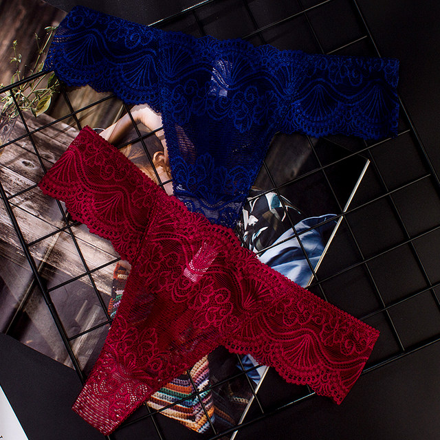 Sexy lace seamless thong women's large size