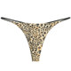 European and American sexy leopard print thong with thin straps for women with peach butt