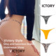 Thin strap sexy leopard print seamless sports fitness thong