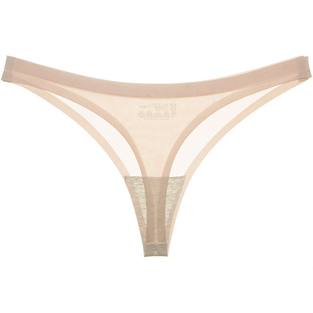 Ice silk traceless sports fitness sexy thong women