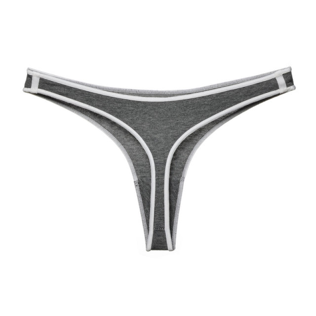 3-pack of European and American low-waist pure cotton sexy thongs for women dance sports fitness seamless T-string pants for women cotton fabric
