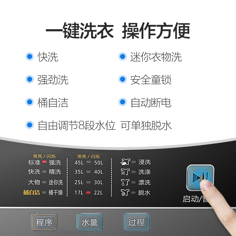 迷你全自动波轮洗衣机宿舍小型家用 KG 公斤 5.5 MB55V30 美 Midea 迷你全自动波轮洗衣机宿舍小型家用 KG 公斤 5.5 MB55V30 美 Midea