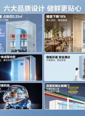 美的260饮料展示柜立式冰柜