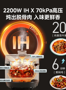美的低脂浓香316L钢釜电压力锅