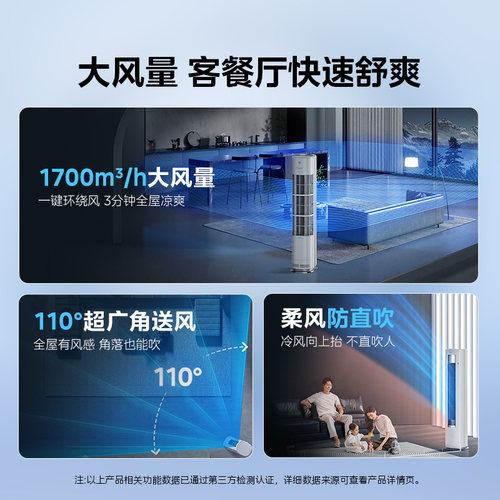 美的官方空调大2/3匹立式柜机新一级冷暖变频家用客厅正品静优风 - 图0