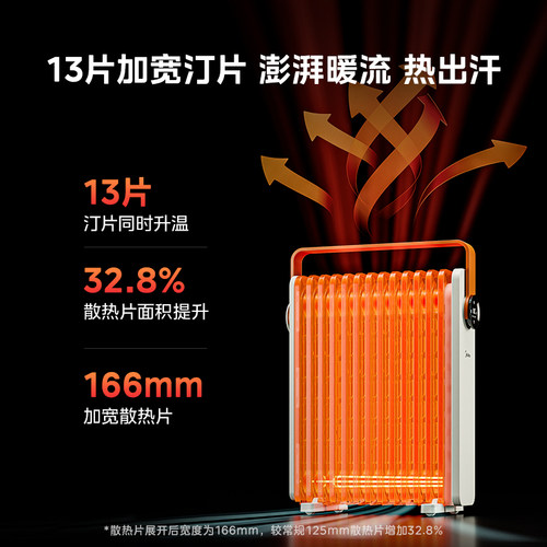 美的油汀取暖器家用智能省电暖气片烤火炉速热暖风机卧室全屋取暖 - 图1