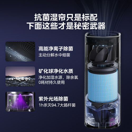 美的无雾加湿器家用轻音孕妇婴儿客厅大面积空气除菌加湿大喷雾器 - 图1
