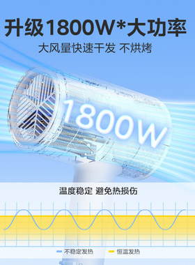 美的吹风机可折叠家用负离子护发