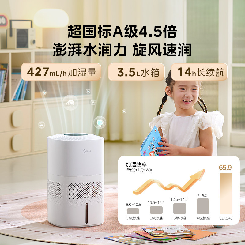 【新品】美的无雾加湿器3J40家用卧室静音空调房空气加湿2025新款,淘宝优惠券,粉丝福利购,淘宝优惠卷